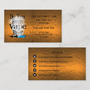 VAPE   Vape Bro Copper Business Social Media 名刺