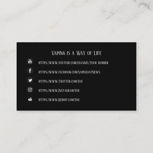 VAPE | VAPE Cloud Business with Social Media 名刺 (裏面)