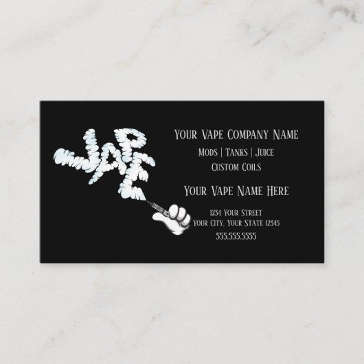 VAPE | VAPE Cloud Business with Social Media 名刺 (正面)