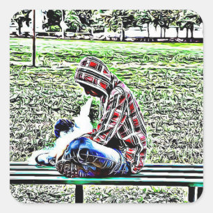 Vape Vapingスタンプ スクエアシール