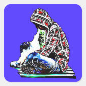 Vape Vapingスタンプ スクエアシール (正面)