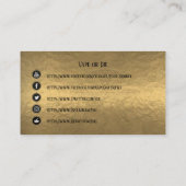 VAPE | Vapolution金ゴールドビジネスソーシャルメディア 名刺 (裏面)