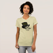 Vapedのスカルの喫煙の女性のTシャツを持つべきです Tシャツ (正面フル)