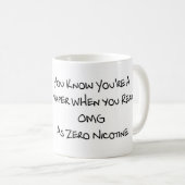 Vaperを11のozのクラシックで白いマグあなたは知っています コーヒーマグカップ (正面右)