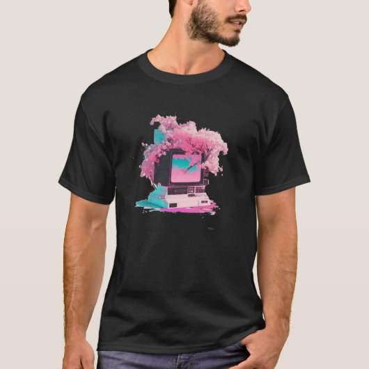 Vaperwave美的グリッチ逆波合成波5 Tシャツ (正面)