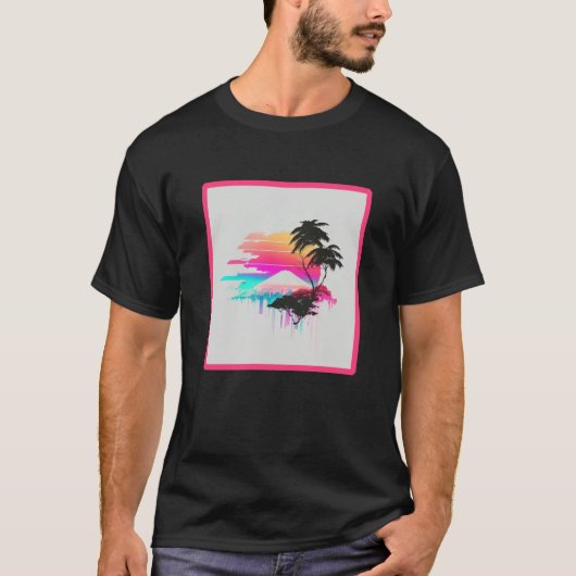 Vaperwave Aesthetic Glitch Retrowave Synthwave  2 Tシャツ (正面)