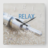vapingによってリラックスして下さい スクエア壁時計 (正面)