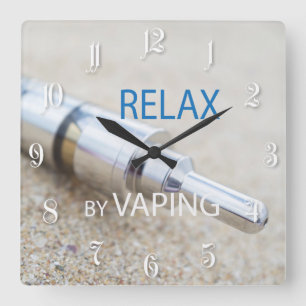 vapingによってリラックスして下さい スクエア壁時計