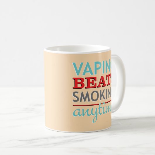 Vapingは喫煙をいつでも打ちます コーヒーマグカップ (正面右)