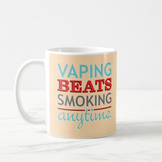 Vapingは喫煙をいつでも打ちます コーヒーマグカップ (左)