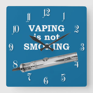 Vapingは煙っていません スクエア壁時計