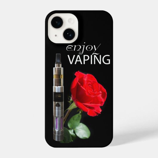 Vaping and rose flower iPhoneケース (裏面)