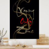 Vaping Only Zone Vape Smoke半光沢ポスター ポスター (キッチン)