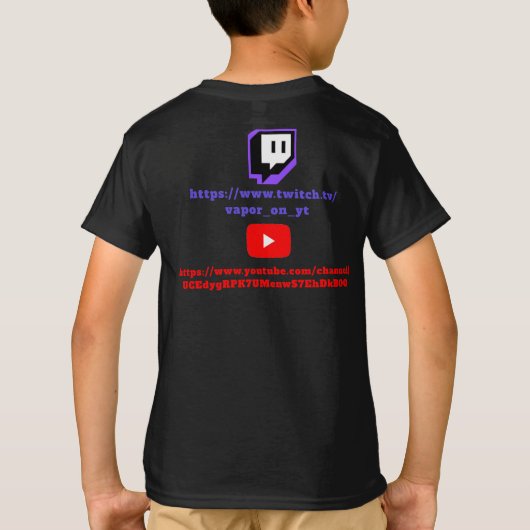 Vapor Squad Tシャツ – 黒 (裏面)