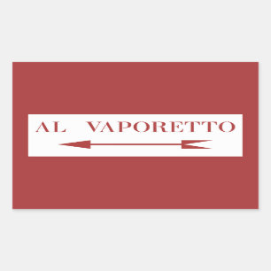 Vaporettoに、ベニスの道路標識、イタリア 長方形シール