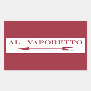 Vaporettoに、道路標識、ベニス、イタリア 長方形シール