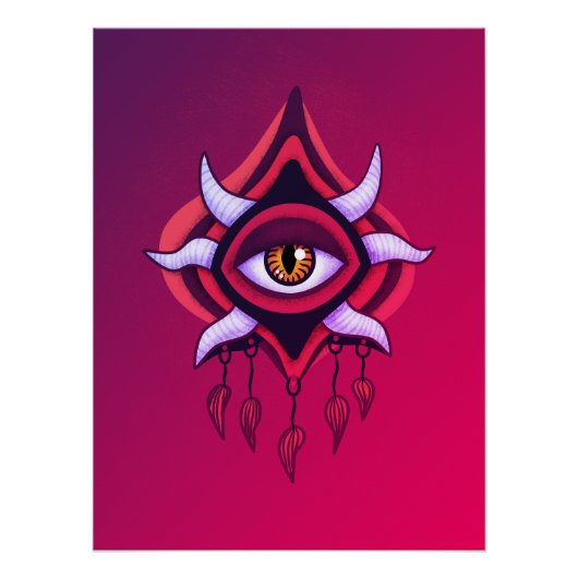 Vaporware Demon Eye – ゴシッカラフルク ポスター (正面)