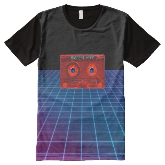 Vaporwaveの初期のミームカセット オールオーバープリントt シャツ Zazzle Co Jp