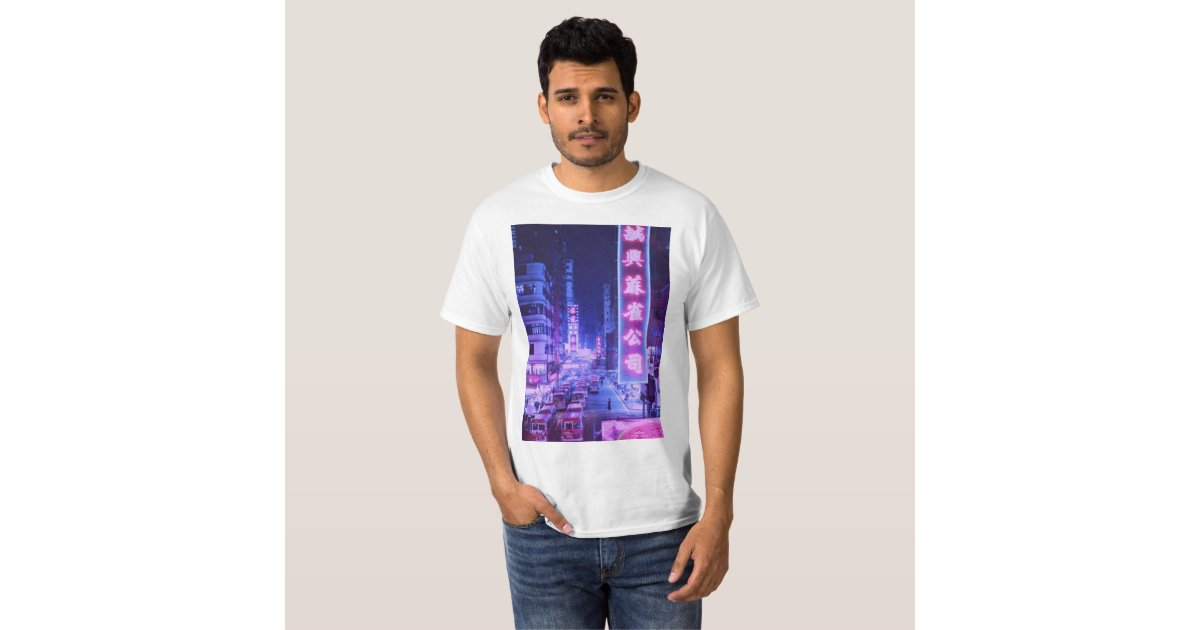 Vaporwave夜都市tシャツ Tシャツ Zazzle Co Jp