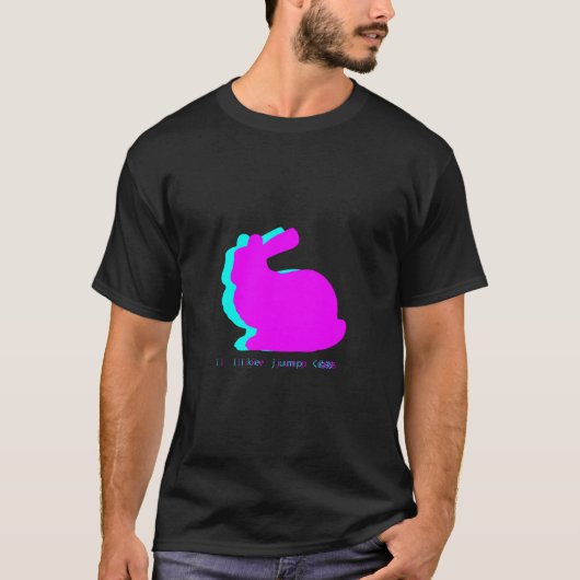 Vaporwaveのウサギ Tシャツ (正面)