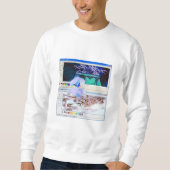 Vaporwaveのスタイルの桜のCrewneckのスエットシャツ スウェットシャツ (正面)