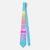 Vaporwaveのパステルのデジタルストライプ ネクタイ (正面)