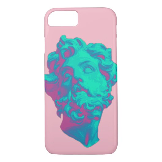 Vaporwaveの審美的な故障の彫像の電話箱 Case-Mate iPhoneケース (裏面)