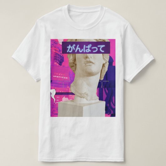 Vaporwaveの河合像Tシャツ Tシャツ (デザイン正面)