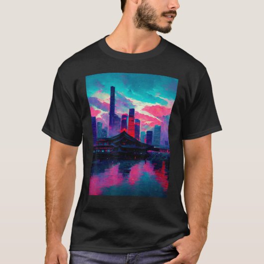 Vaporwaveアジ日本のアインスパイア80のレトロ2 Tシャツ (正面)