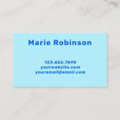 VaporwaveカッコいいはっきりしたフォントブルーパープルミュージックDJ 名刺 (裏面)