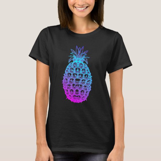 Vaporwaveグリッチ美学スタイルジャパンPineapple G Tシャツ (正面)