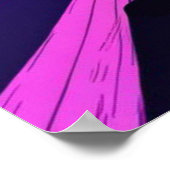 Vaporwaveサイケデリック砂漠の道路のシーン。編集可能。 ポスター (角)