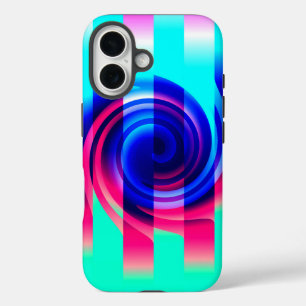 VAPORWAVEスパイラル抽象芸術オッターボックスiPhone 13ケース iPhone 16ケース