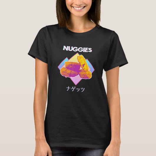 Vaporwaveチキンナゲット日本語漢字 Tシャツ (正面)