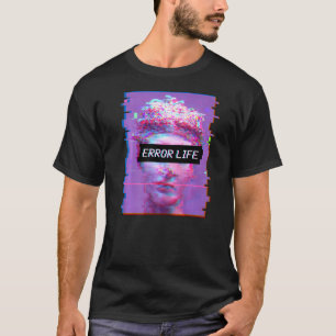 Vaporwaveデイビッド彫像エステティックアートエラーライフMi Tシャツ