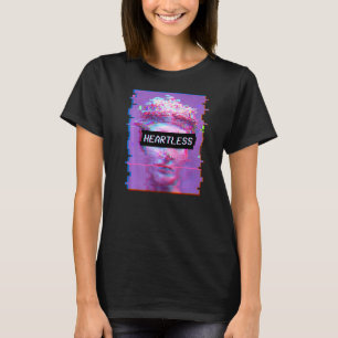 Vaporwaveデイビッド銅像美的アートハートレスマイク Tシャツ