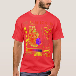 Vaporwaveハートストリートウェア日本のEboy Clothes A Tシャツ