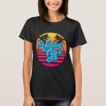 VaporwaveバレーガールダークTシャツ