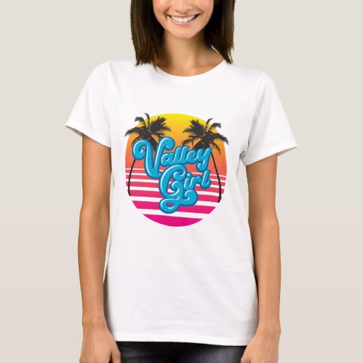 Vaporwaveバレーガールライト Tシャツ (正面)