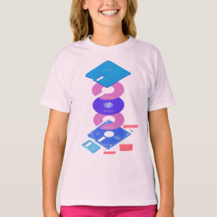 Vaporwaveフロッピーディスク Tシャツ
