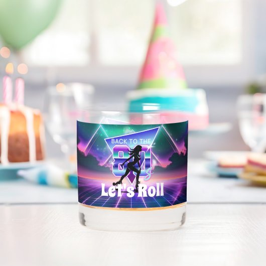 Vaporwaveローラスケート誕生日パーティー ウイスキーグラス (インサイチュ (バースデー))