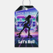 Vaporwaveローラスケート誕生日パーティー ギフトタグ (裏面)