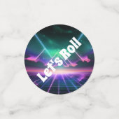 Vaporwaveローラスケート誕生日パーティー コンフェッティ (スモール正面)