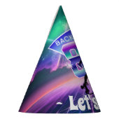 Vaporwaveローラスケート誕生日パーティー パーティーハット (左)