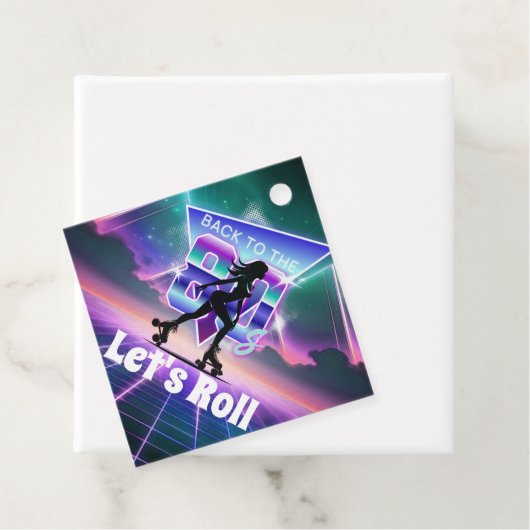 Vaporwaveローラスケート誕生日パーティー フェイバータグ (インサイチュ)