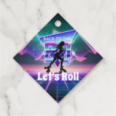 Vaporwaveローラスケート誕生日パーティー フェイバータグ (裏面)