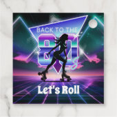 Vaporwaveローラスケート誕生日パーティー フェイバータグ (裏面)
