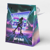 Vaporwaveローラスケート誕生日パーティー フェイバーボックス (裏面サイド)