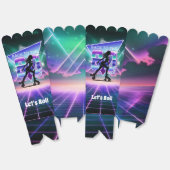 Vaporwaveローラスケート誕生日パーティー フェイバーボックス (見開き)