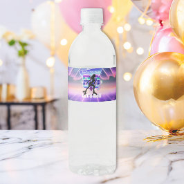 Vaporwaveローラスケート誕生日パーティー ペットボトルラベル